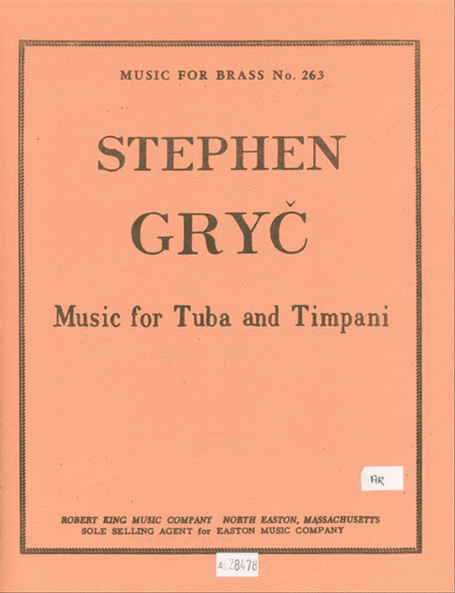 Music For Tuba & Timpani (tuba & Percussion) Tuba scores gallery preview page 1