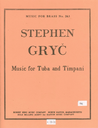Book cover for Music For Tuba & Timpani (tuba & Percussion)
