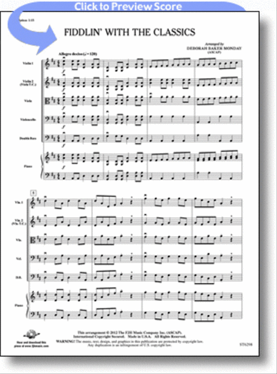 Fiddlin' with the Classics String Orchestra scores gallery preview page 1