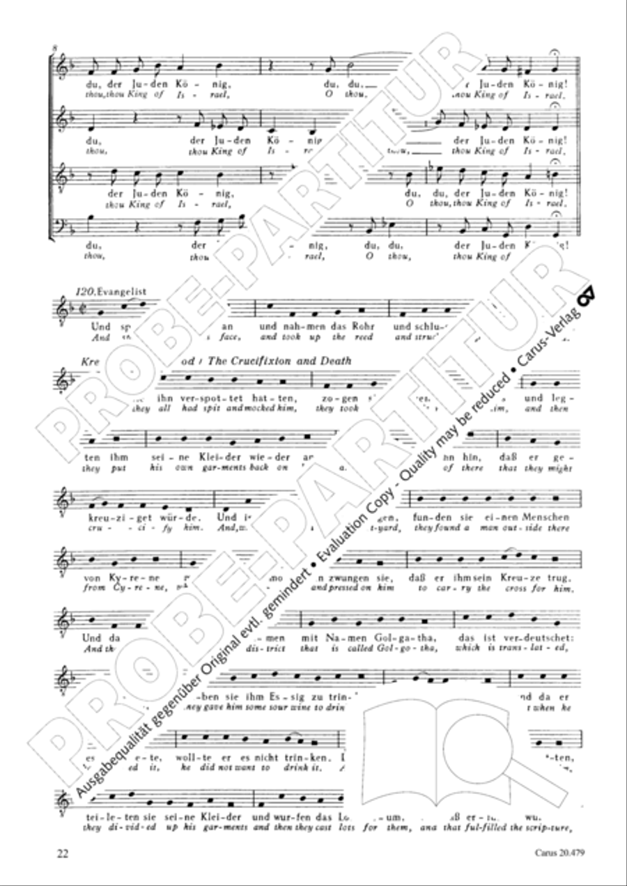 St. Matthew Passion (Matthaus-Passion) 4-Part scores gallery preview page 29