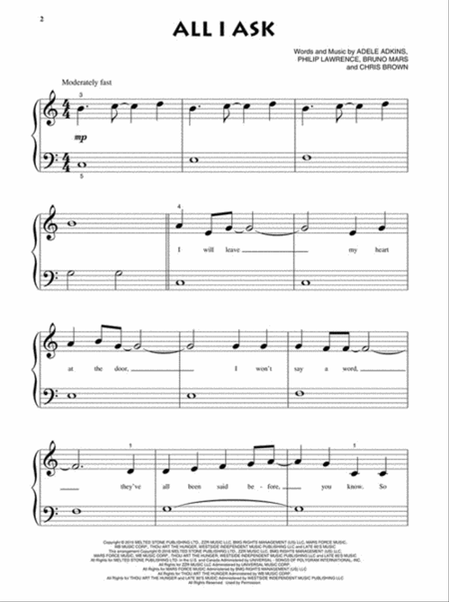 Adele for Beginning Piano Solo Piano Solo scores gallery preview page 3