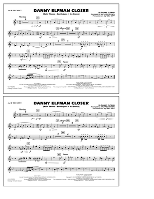 Book cover for Danny Elfman Closer - 2nd Bb Trumpet