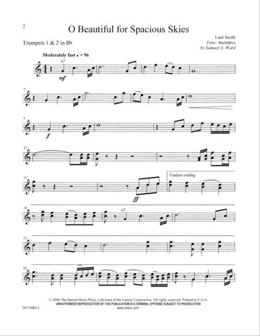 Fanfares and Finales for Congregational Singing - Brass and Timpani Parts Set of Parts scores gallery preview page 2