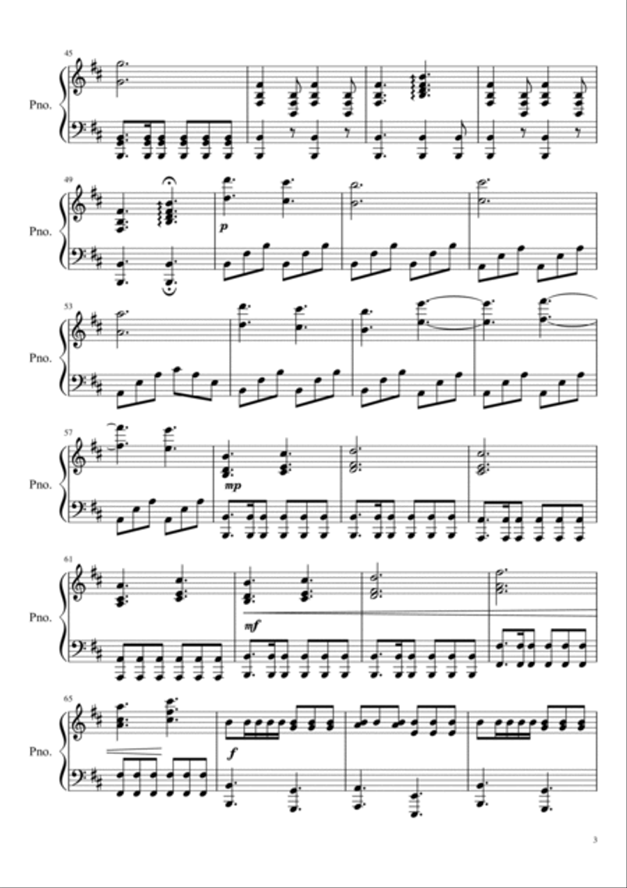 Dragonborn (skyrim Theme) Piano Solo scores gallery preview page 3