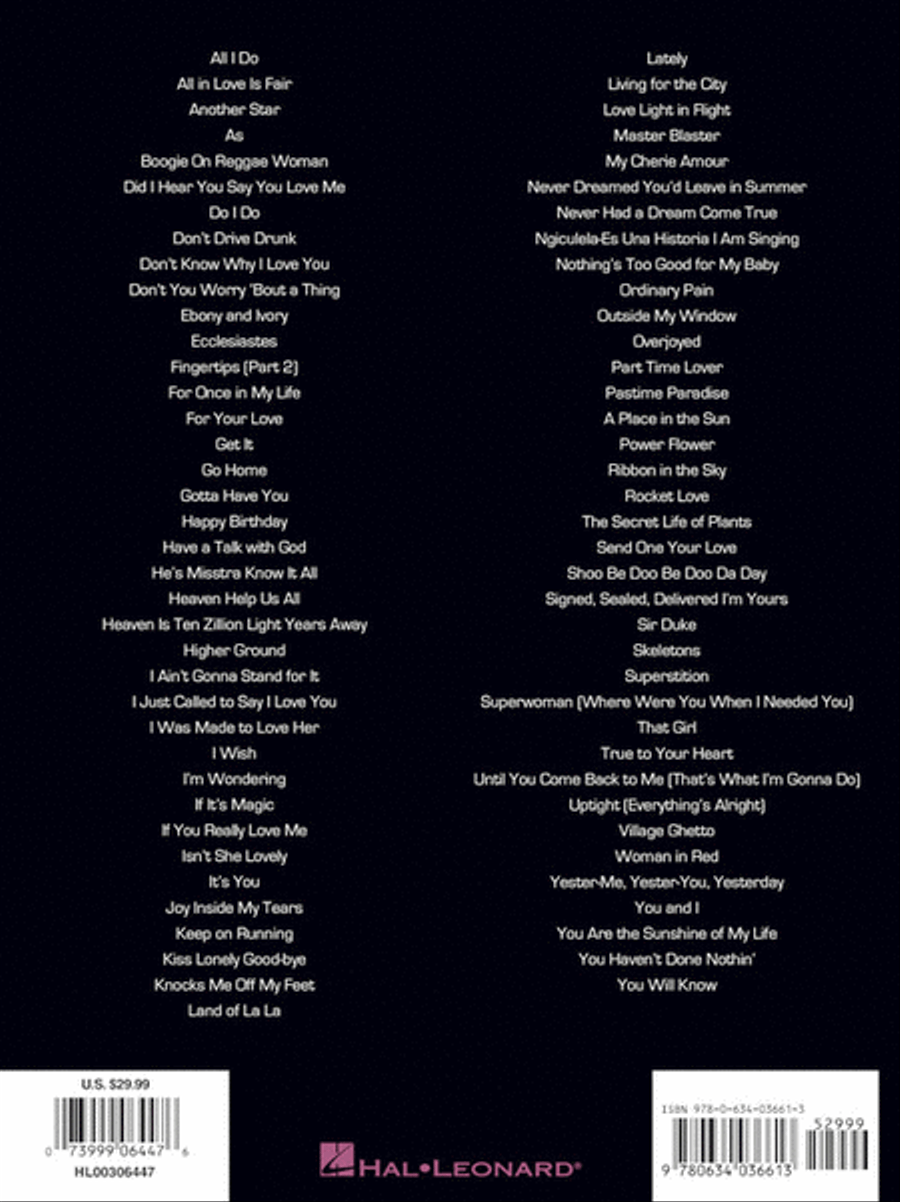 The Stevie Wonder Anthology Piano, Vocal, Guitar scores gallery preview page 7
