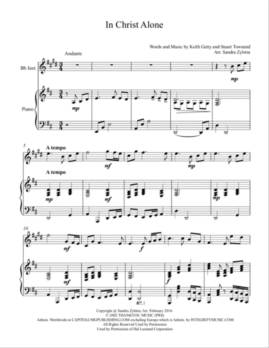 In Christ Alone Piano scores gallery preview page 2