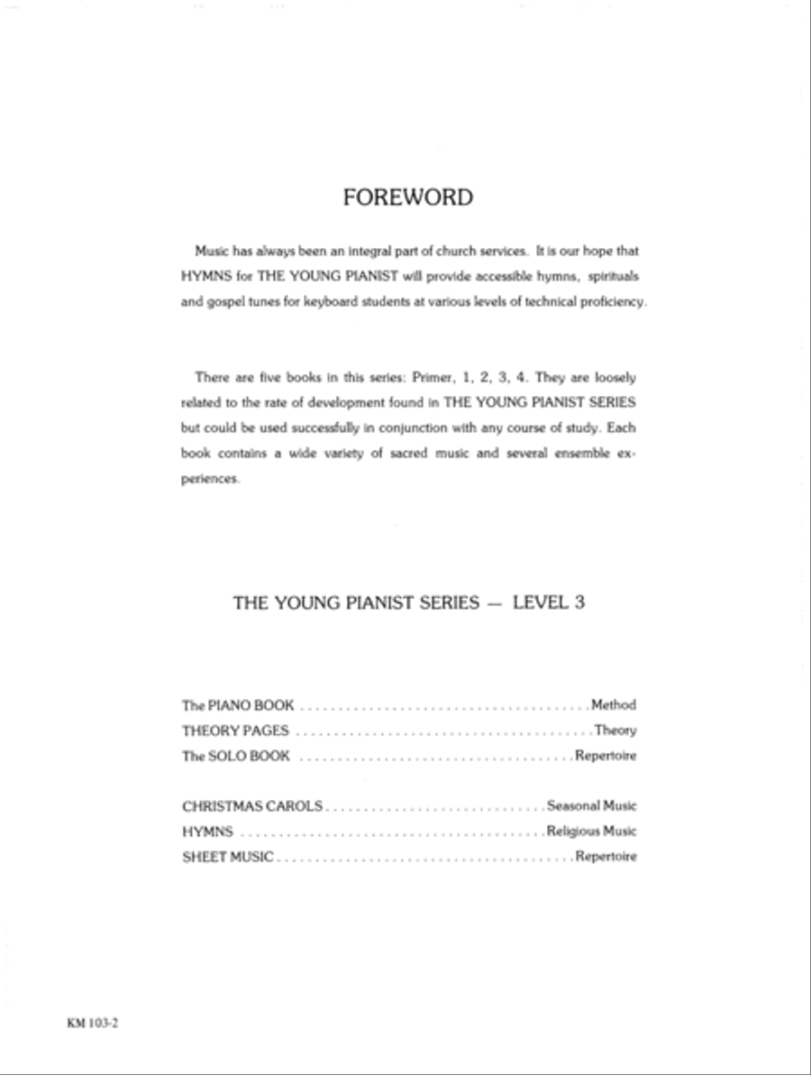 Young Pianist Hymns Level 3 Piano Method scores gallery preview page 4