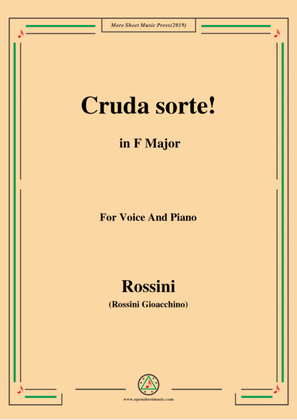 Book cover for Rossini-Cruda sorte,from 'L'italiana in Algeri',in F Major,for Voice and Piano