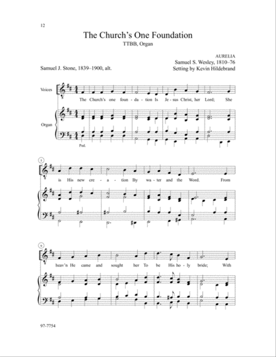 Reformation Hymns for Men's Voices TTBB scores gallery preview page 5
