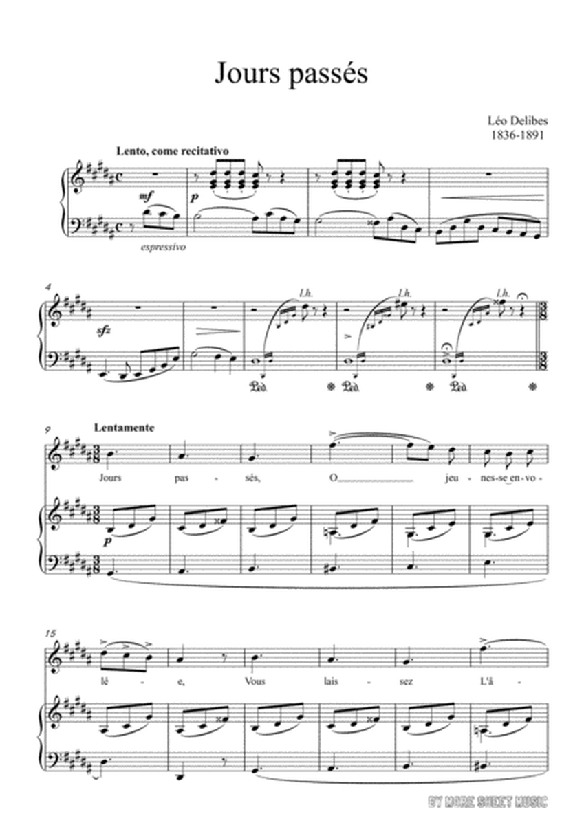 Delibes-Jours passés in g sharp minor,for voice and piano image number null