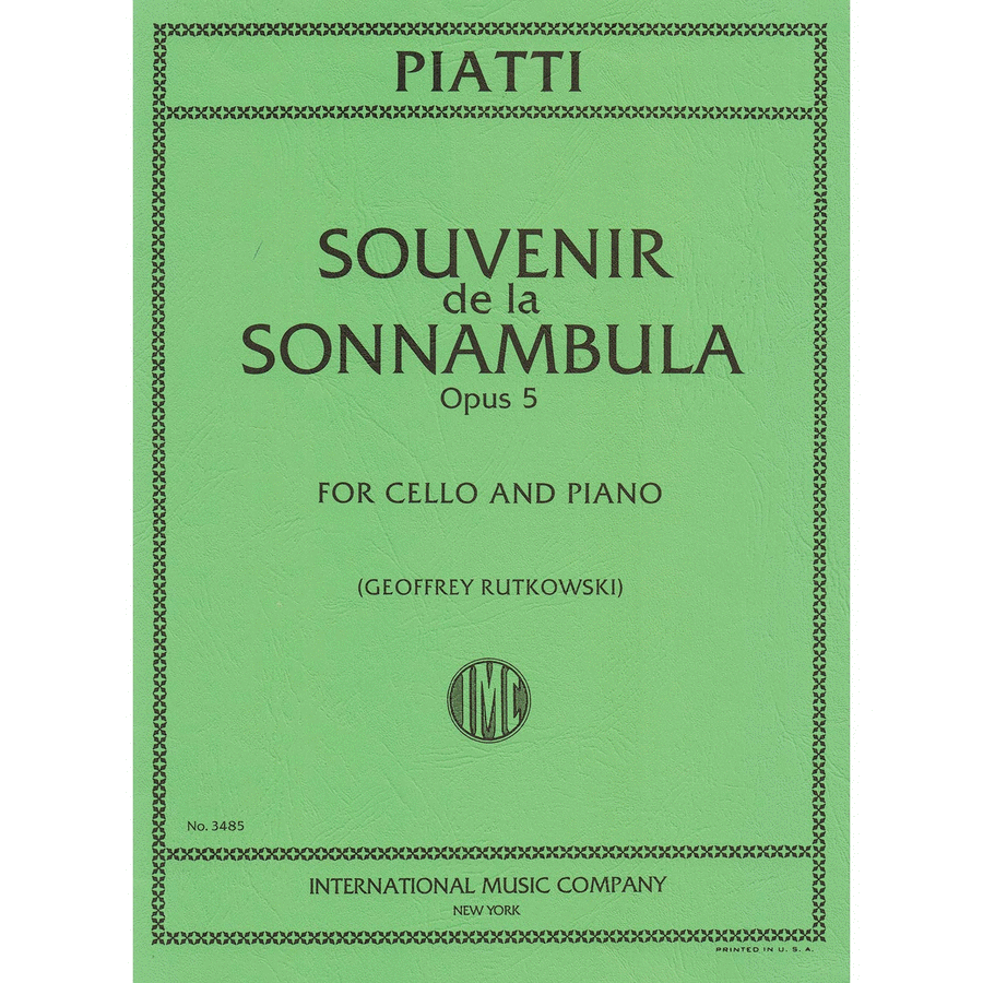 Souvenir De La Sonnambula, Opus 5 Piano Accompaniment scores gallery preview page 1