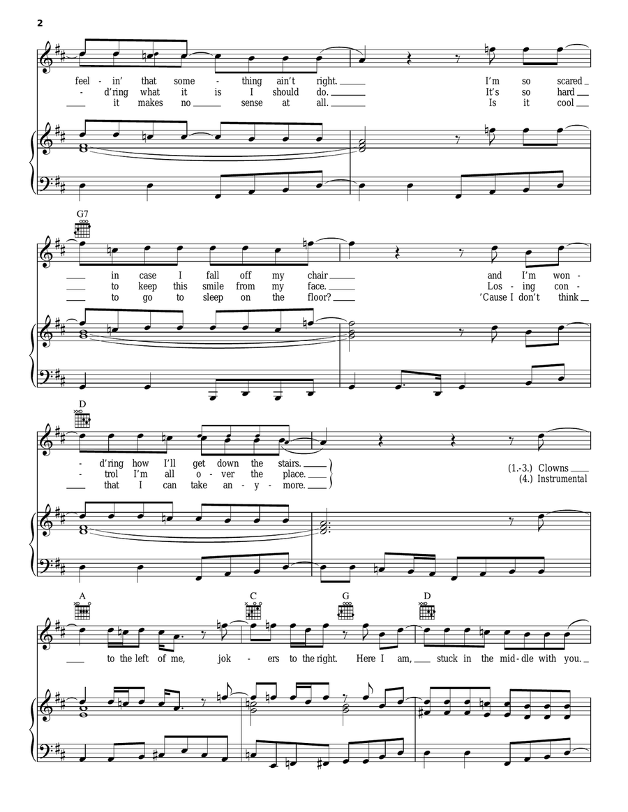 Stuck In The Middle With You Acoustic Guitar scores gallery preview page 2