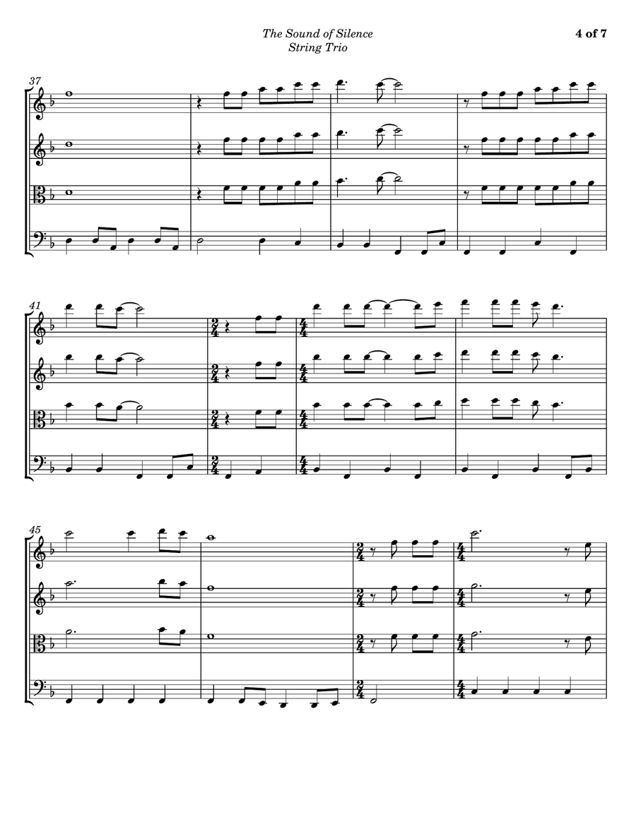 The Sound Of Silence String Trio scores gallery preview page 4