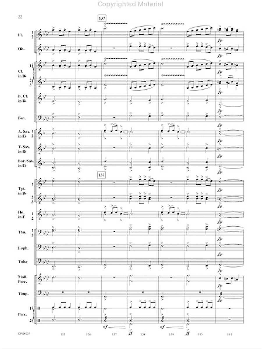 Carol of the Bells Concert Band scores gallery preview page 23