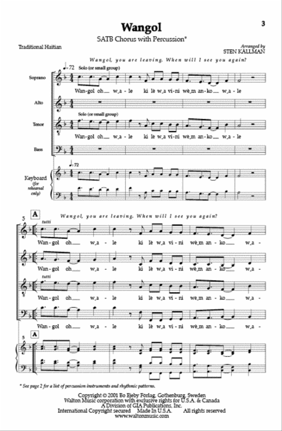 Wangol Wangol 4-Part scores gallery preview page 2