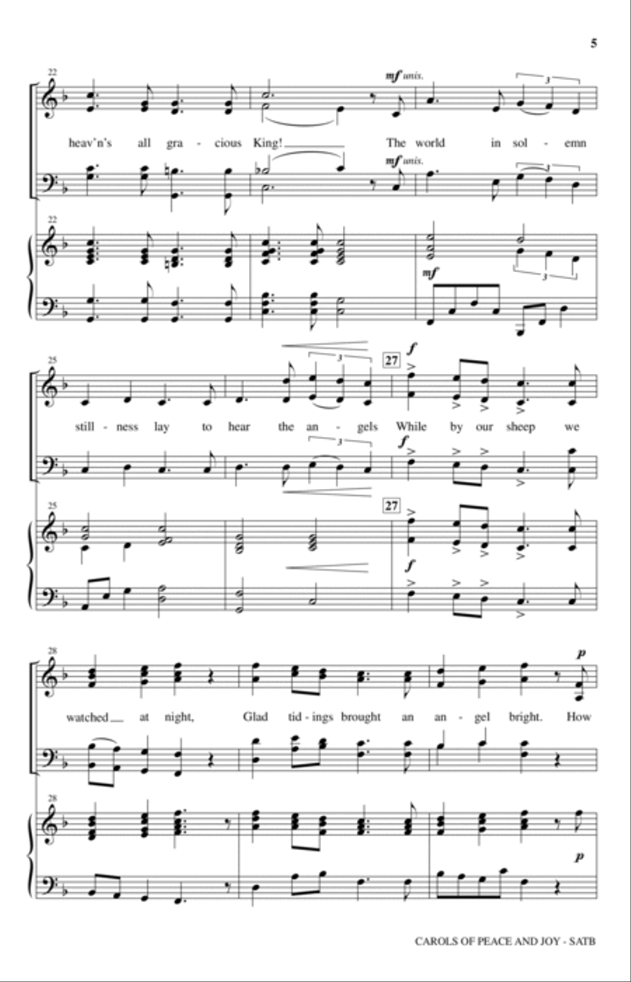 Carols Of Peace And Joy 4-Part scores gallery preview page 4