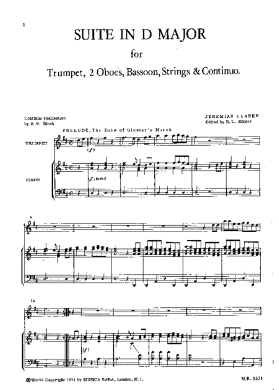 Suite in D major Trumpet Solo scores gallery preview page 2