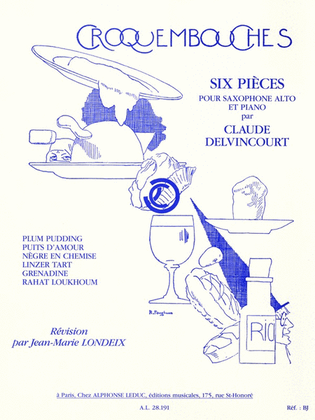 Book cover for Croquembouches - Six Pieces Pour Saxophone Alto And Piano (alto Sa