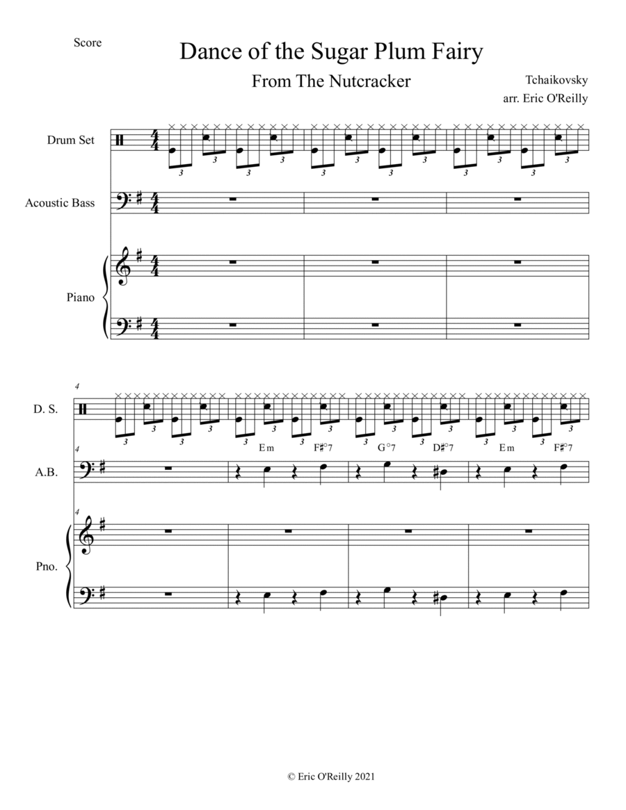 Dance of The Sugar Plum Fairy Jazz Ensemble scores gallery preview page 1