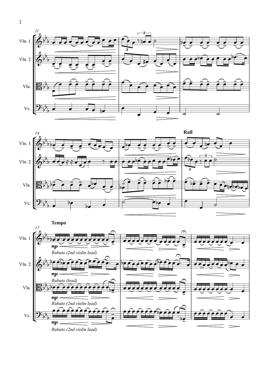 I Will Wait For You String Quartet scores gallery preview page 2