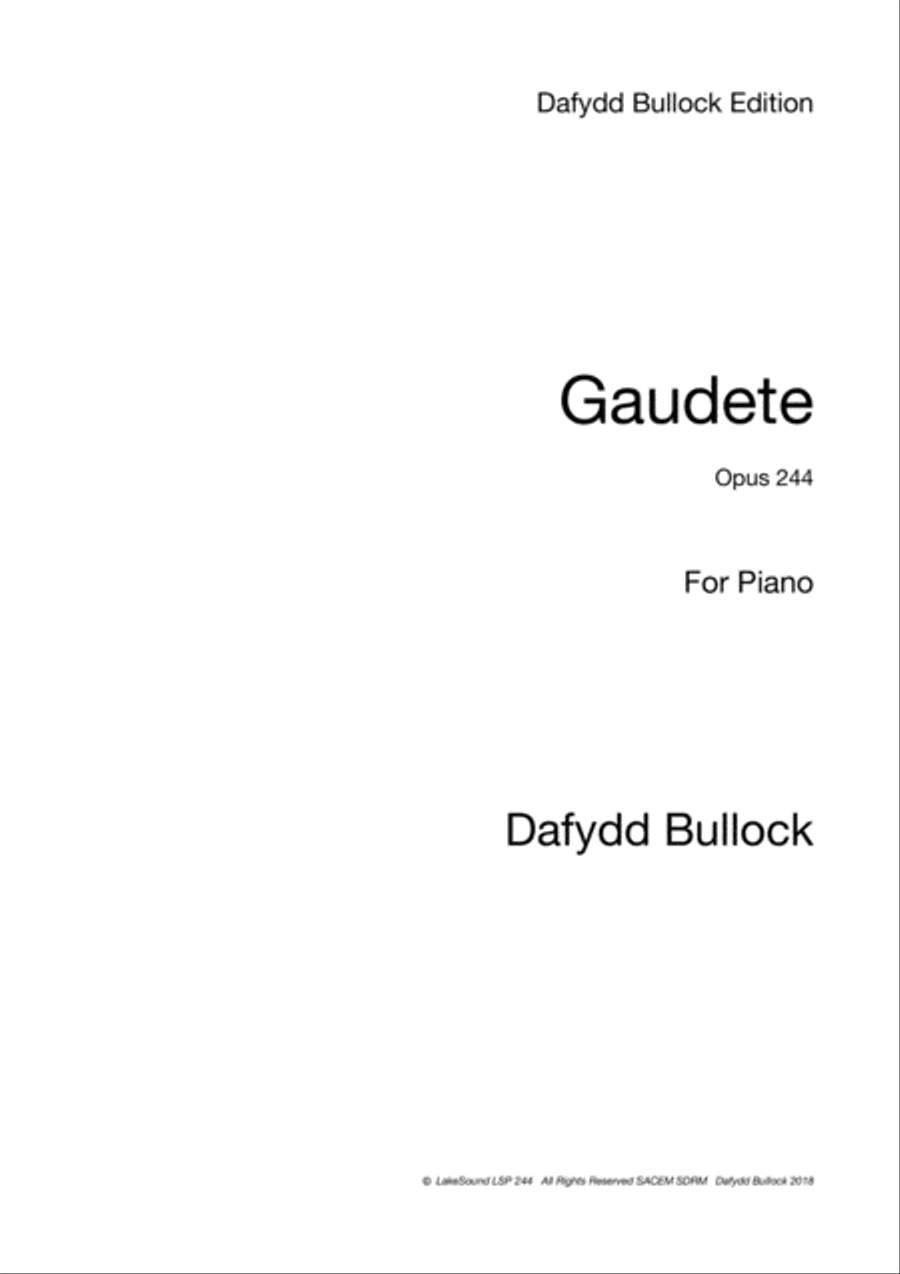 Gaudete Gaudete Piano Solo scores gallery preview page 1