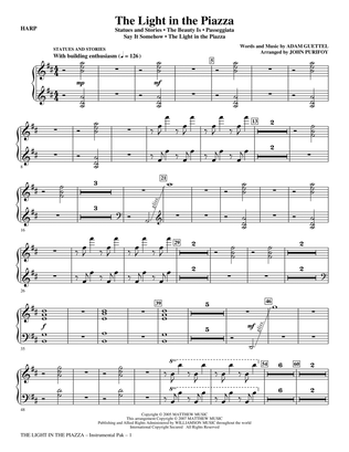 The Light In The Piazza (Choral Highlights) (arr. John Purifoy) - Harp