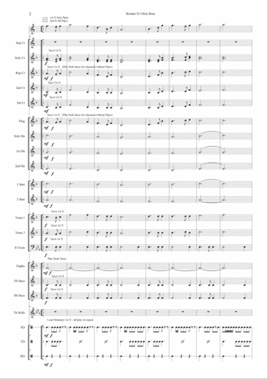 Return To Glen Brae Return To Glen Brae Brass Band scores gallery preview page 3
