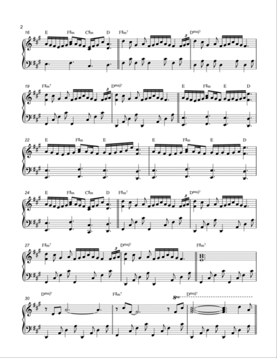 Rooftop Escape, from Unravel Two Piano Solo scores gallery preview page 2
