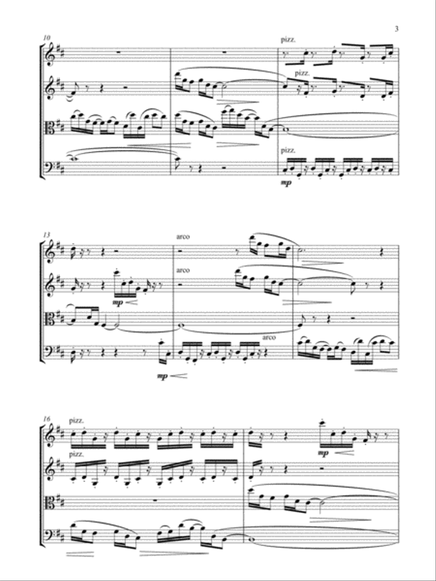 String Quartet #1 (Yuki) String Quartet scores gallery preview page 3