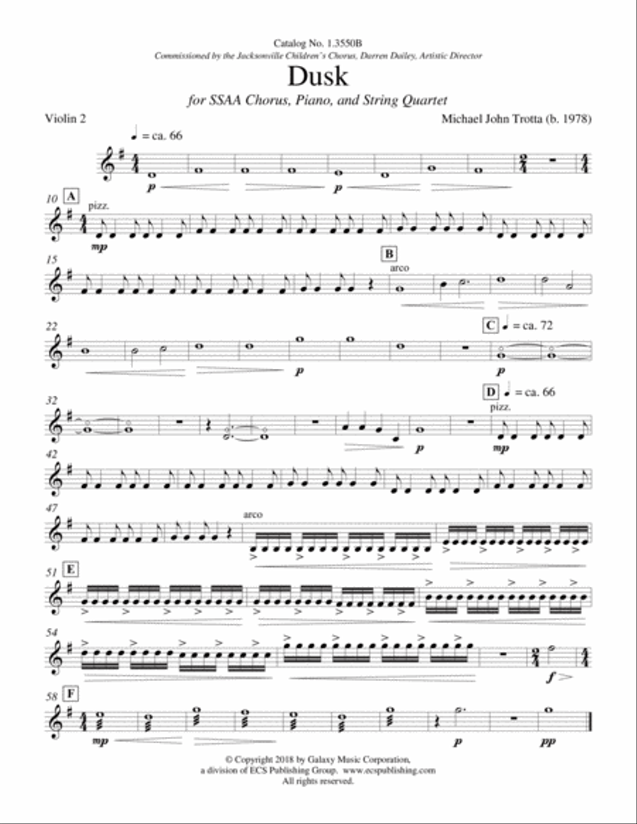 Dusk from I Will Sing to the Stars Choir scores gallery preview page 2