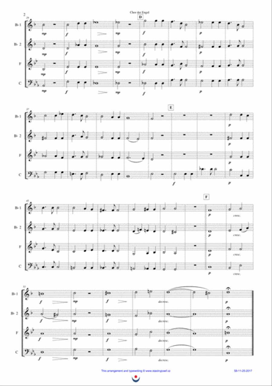 Chor der Engel (The Engels´ Chorus) Brass Ensemble scores gallery preview page 2