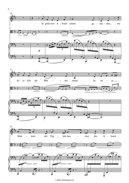 Two Songs for Voice, Viola and Piano, Op. 91