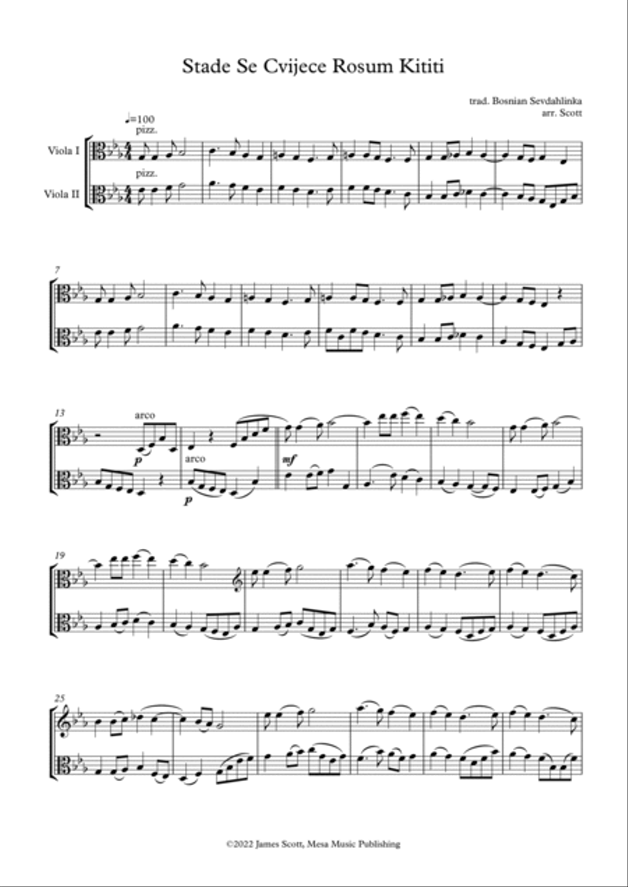 Stade se Cvijece Rosum Kititi String Duet scores gallery preview page 2