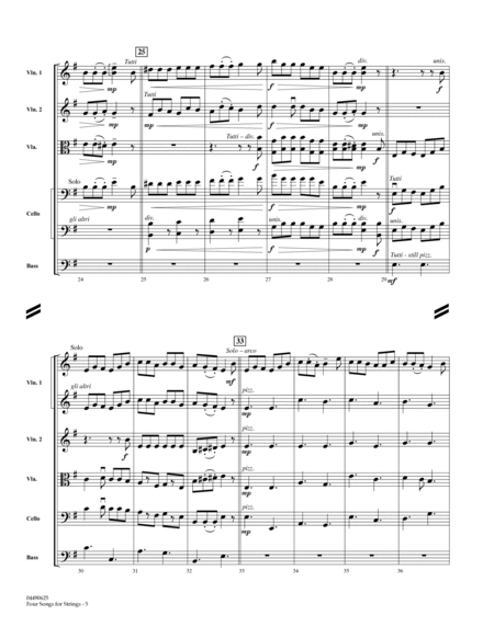 Four Songs for Strings - Full Score