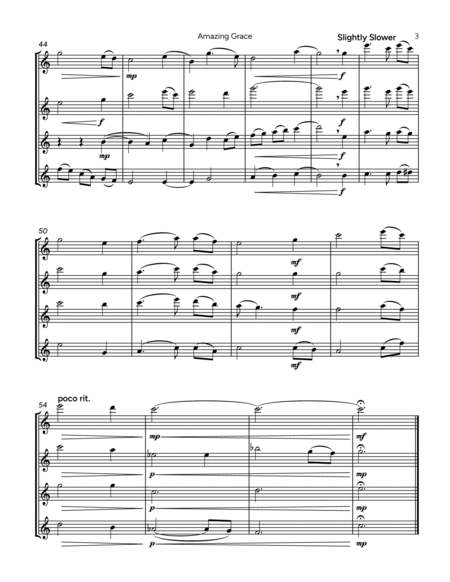 Amazing Grace (For Flute Quartet) image number null
