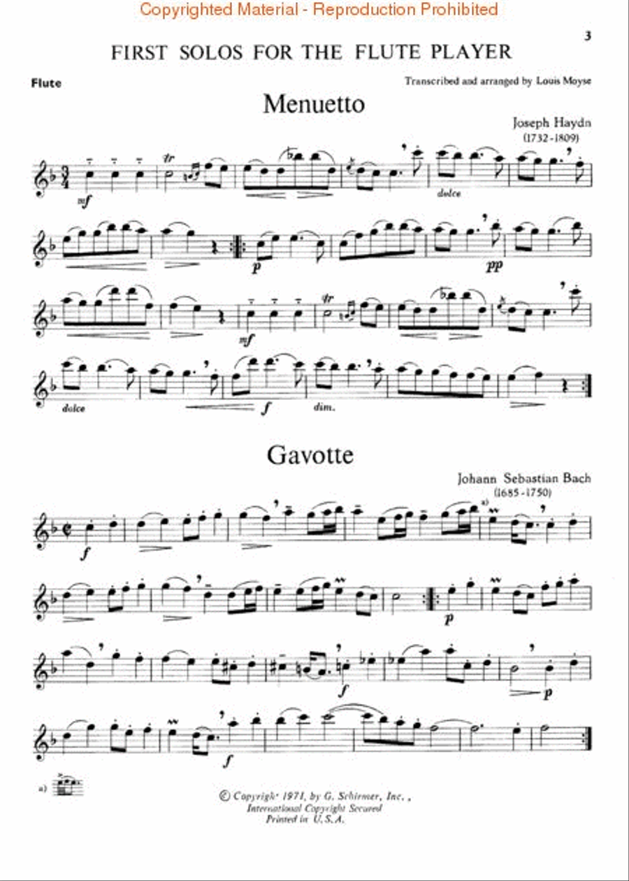 First Solos for the Flute Player Flute Solo scores gallery preview page 2
