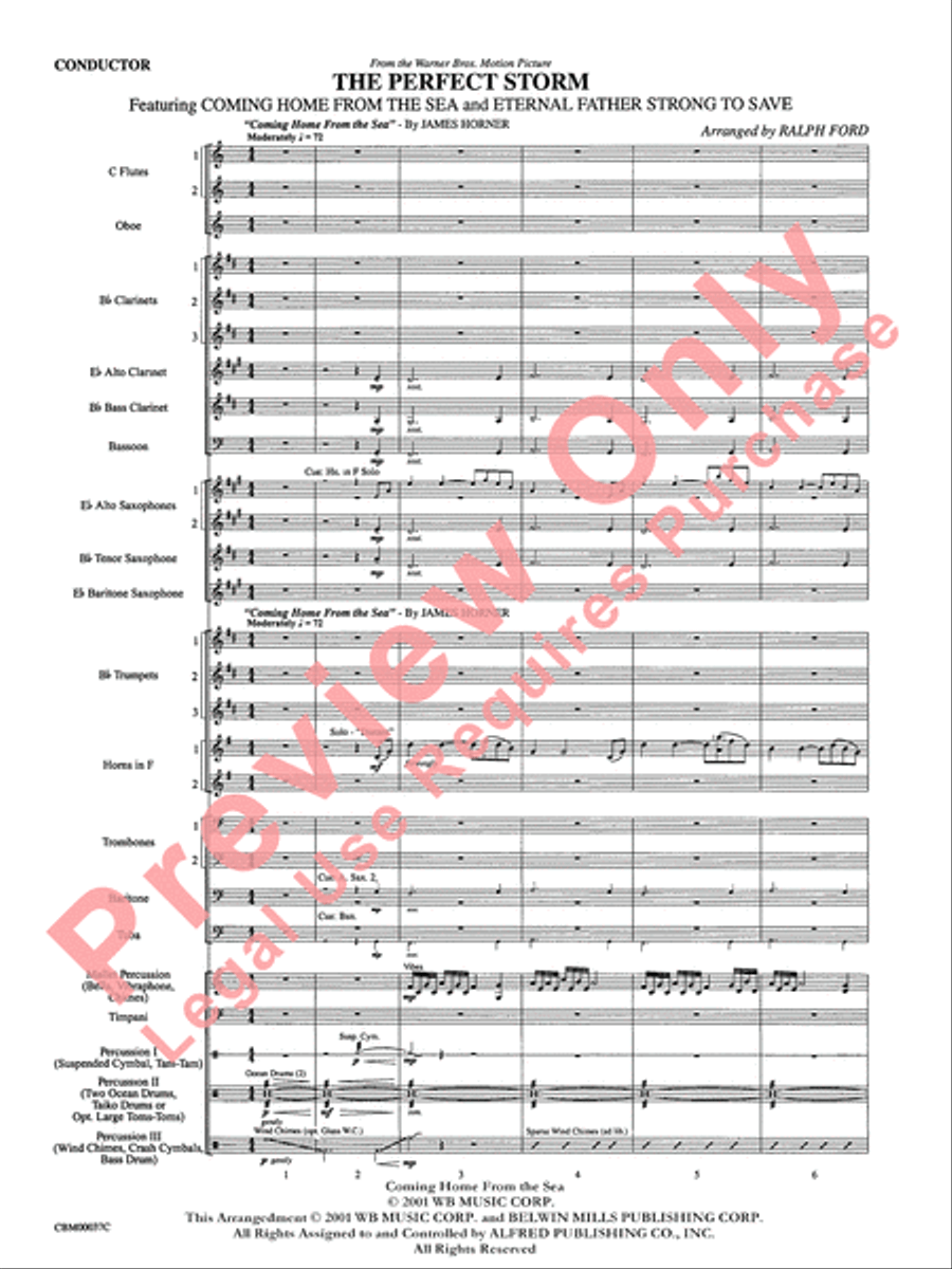 The Perfect Storm (from the Warner Bros. Motion Picture) Concert Band scores gallery preview page 4