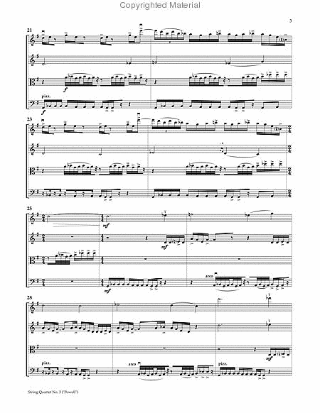 String Quartet No. 3: Powell (score)