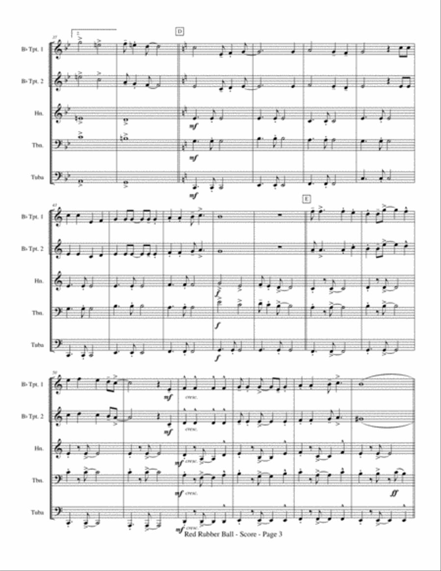 Red Rubber Ball Brass Ensemble scores gallery preview page 5