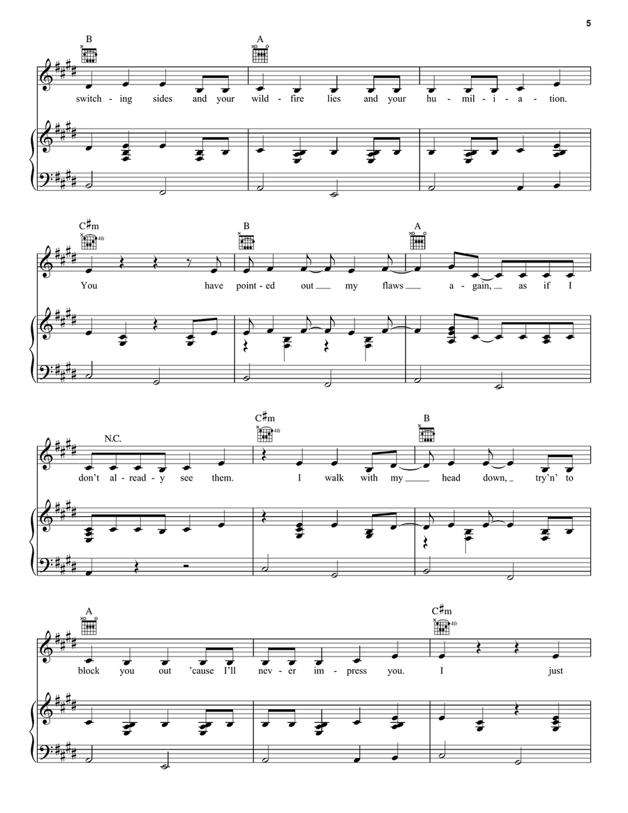 Mean Acoustic Guitar scores gallery preview page 5