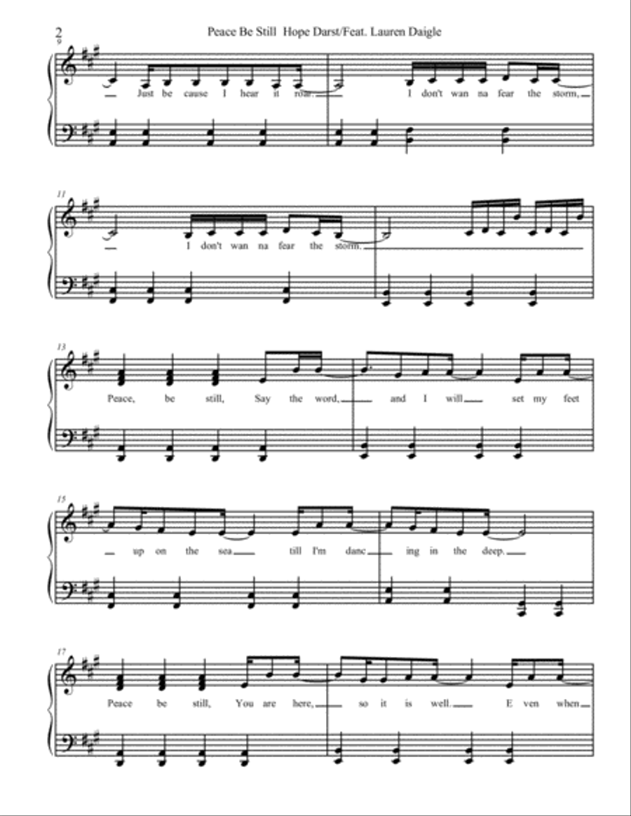Peace Be Still Small Ensemble scores gallery preview page 2