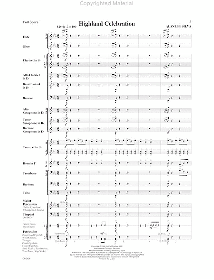 Highland Celebration Concert Band scores gallery preview page 4