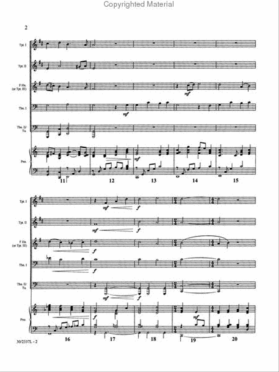 When Morning Gilds the Skies Brass Ensemble scores gallery preview page 3