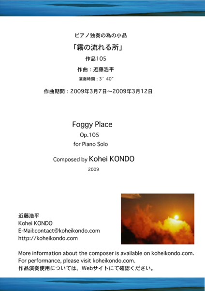 Foggy Place Op.105 image number null