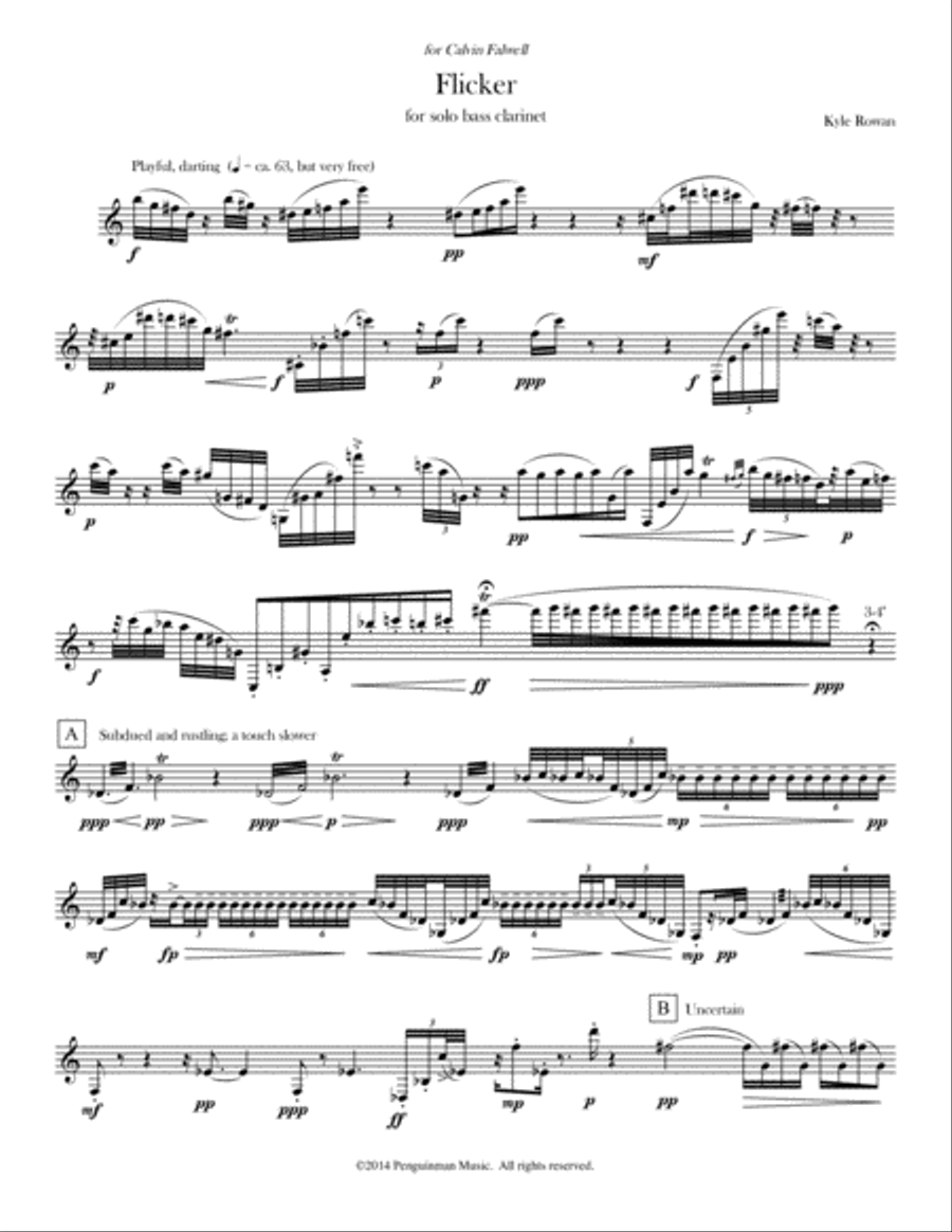 Flicker Bass Clarinet scores gallery preview page 2