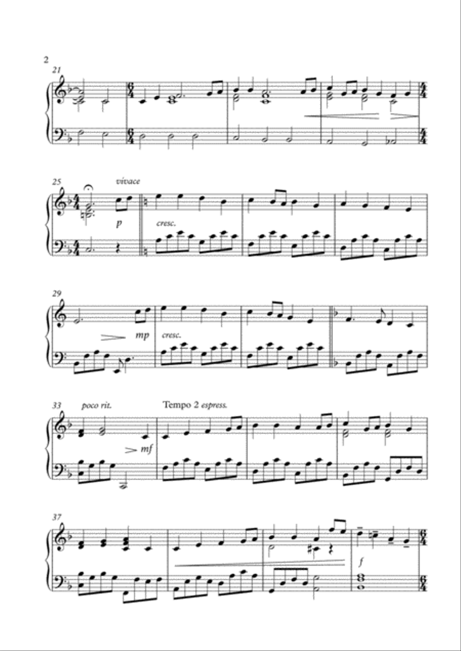 Naturen holder pinsefest Piano Solo scores gallery preview page 2