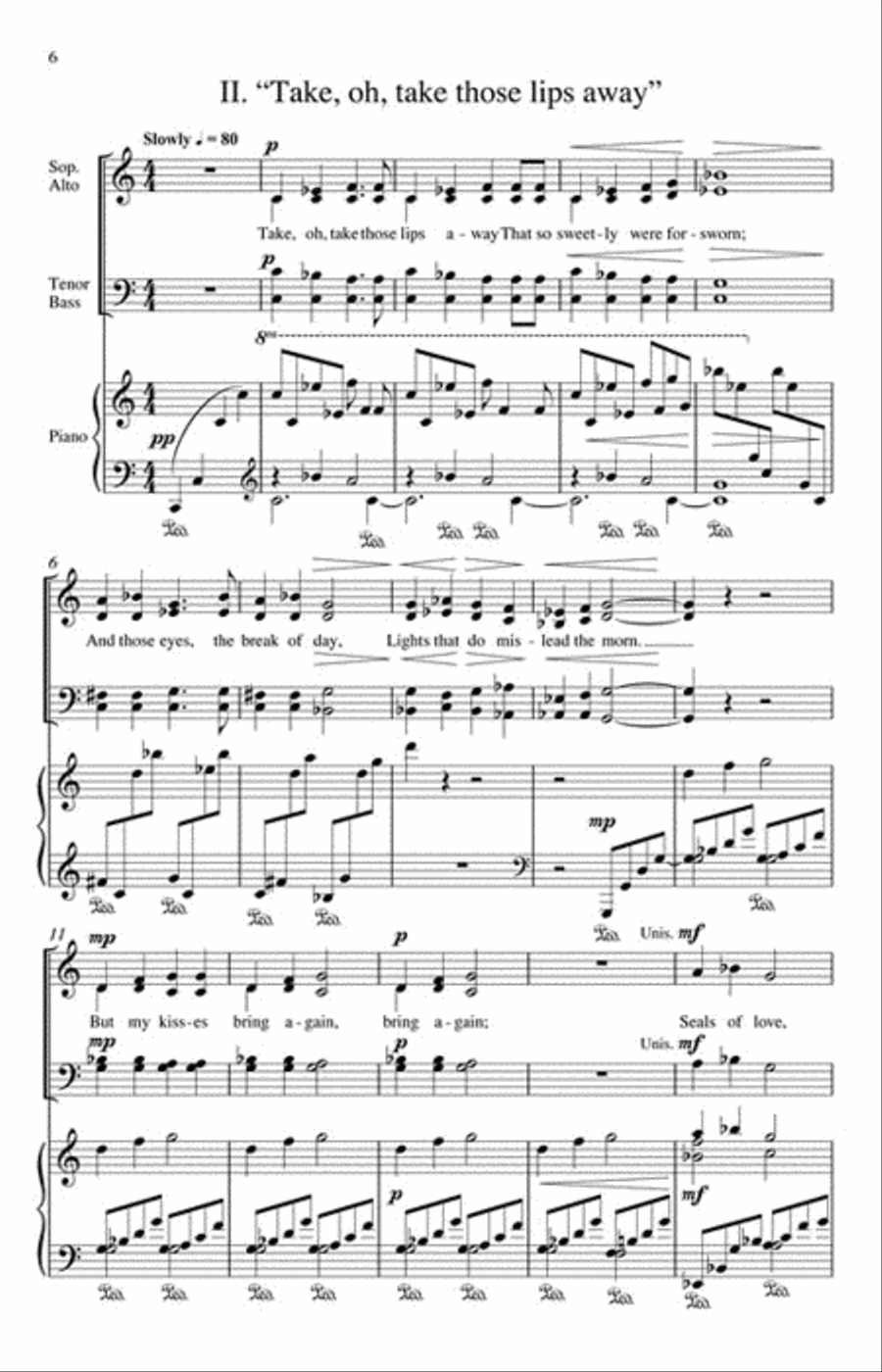 Three Madrigals 4-Part scores gallery preview page 4