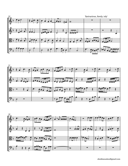 C. Janequin: Le Chant des Oiseaux for String Quartet image number null