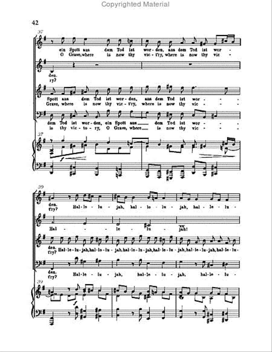 Christ lag in Todsbanden, BWV 4 Choir scores gallery preview page 42