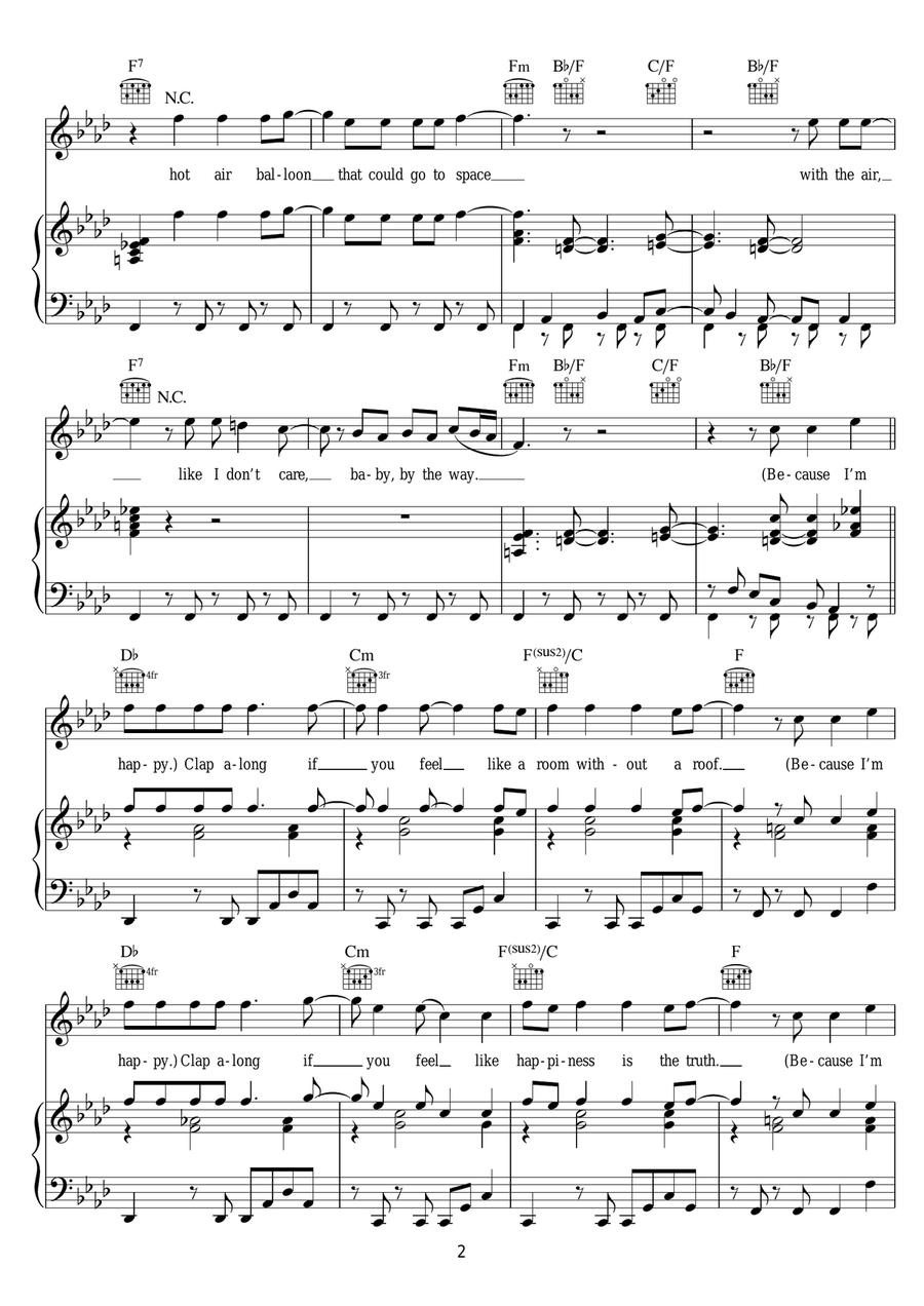 Happy Happy Acoustic Guitar scores gallery preview page 2